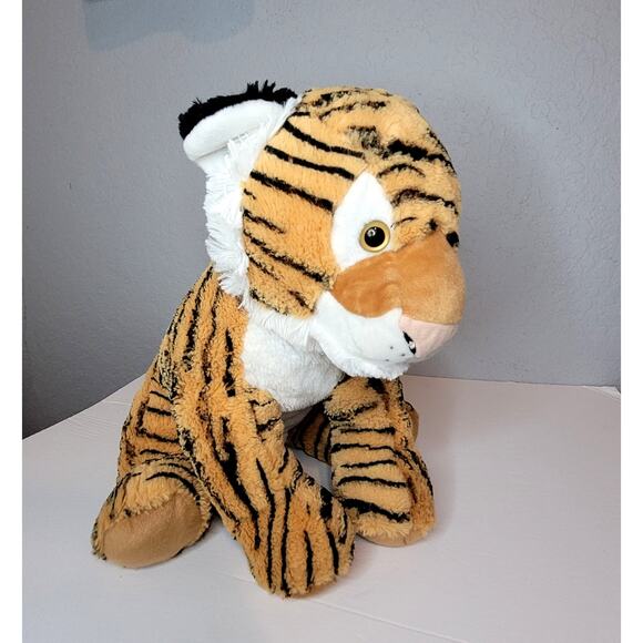 Gitzy Tiger Cub Plush Soft Stuffed Animal 14" Inches Orange Black White Jungle - Picture 2 of 12
